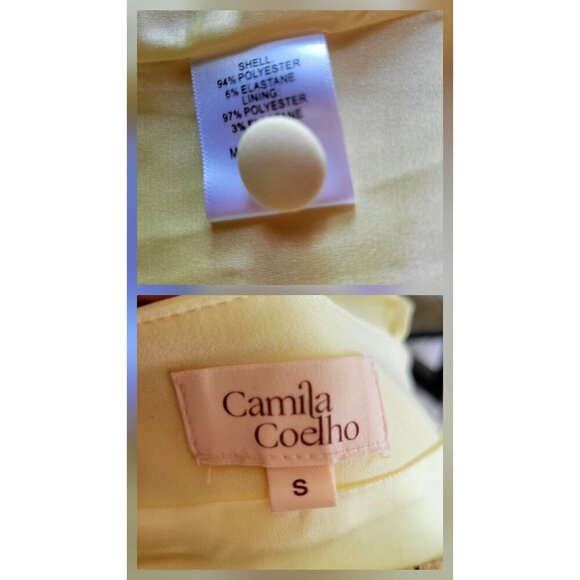 Revolve Camila Coelho Aaliyah Sleeveless Midi Dress Butter Yellow Stretch US -S - Picture 11 of 11